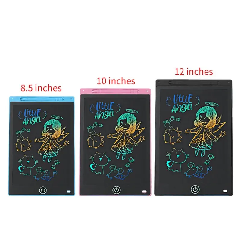 LCD Color Drawing Tablet for Kids 6.5/8.5/10/12 Inch Reusable Writing Board 6