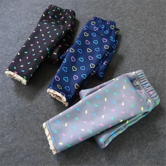 Kids Leggings Winter Plus Velvet Thick Warm Pants 1