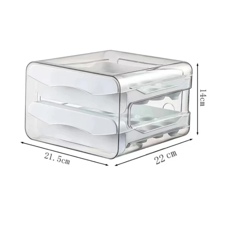 2-Layer Refrigerator Egg Storage Drawer Box 6