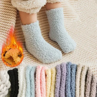 Winter fleece baby socks – soft anti-slip warm socks for toddlers 1