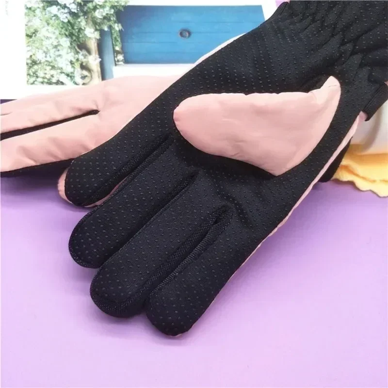 Kids waterproof winter gloves – warm full finger snow mittens for boys & girls 4