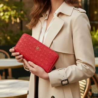 Women’s Solid Color Long Zipper Wallet – Large Capacity Classic Luxury Style 1