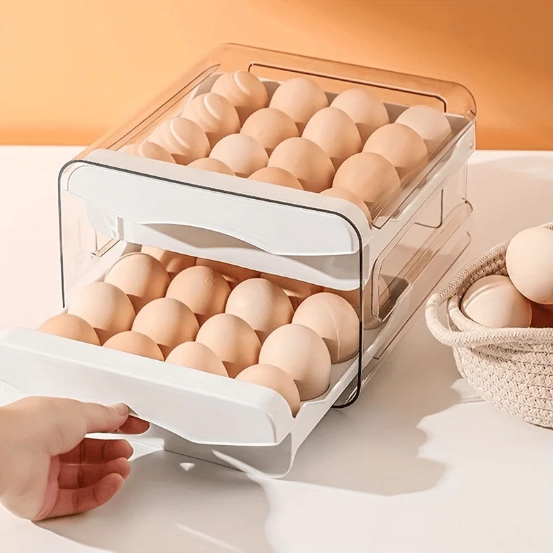 2-Layer Refrigerator Egg Storage Drawer Box 1