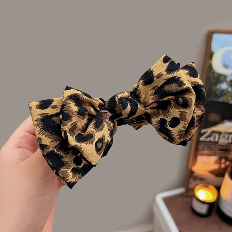Vintage Leopard Bow Hair Clip (Cute & Bold) 6
