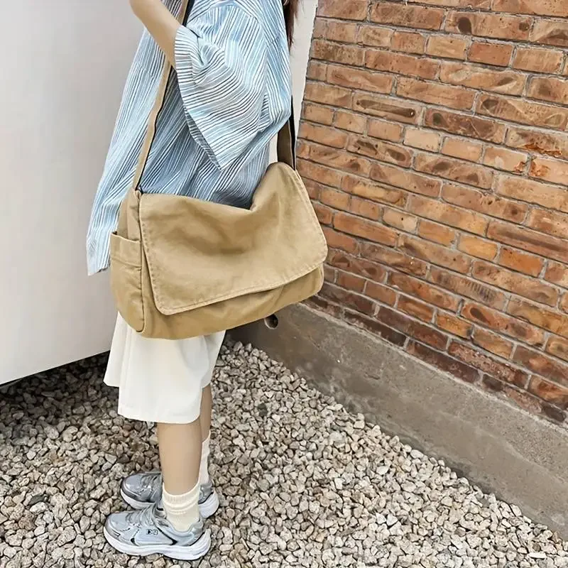 Vintage Canvas Messenger Shoulder Bag for Women 6