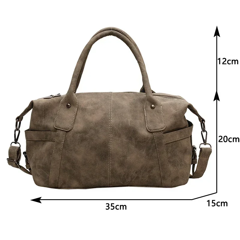 Retro Korean High-Capacity PU Shoulder Bag 6