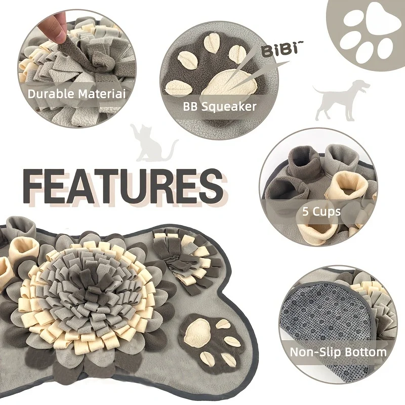Interactive Snuffle Mat for Dogs – Slow Feeding & Foraging Training Pad 4