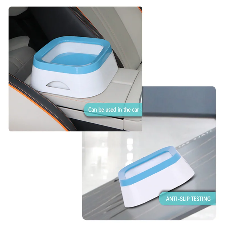 1L anti splash dog & cat water bowl large capacity spill resistant design 4