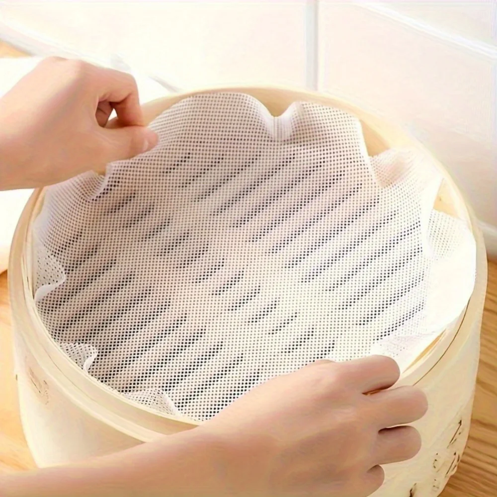 3-Pack Reusable Silicone Steamer Liners – 12” Non-Stick Round Mats 2