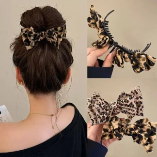 Vintage Leopard Bow Hair Clip (Cute & Bold) 1