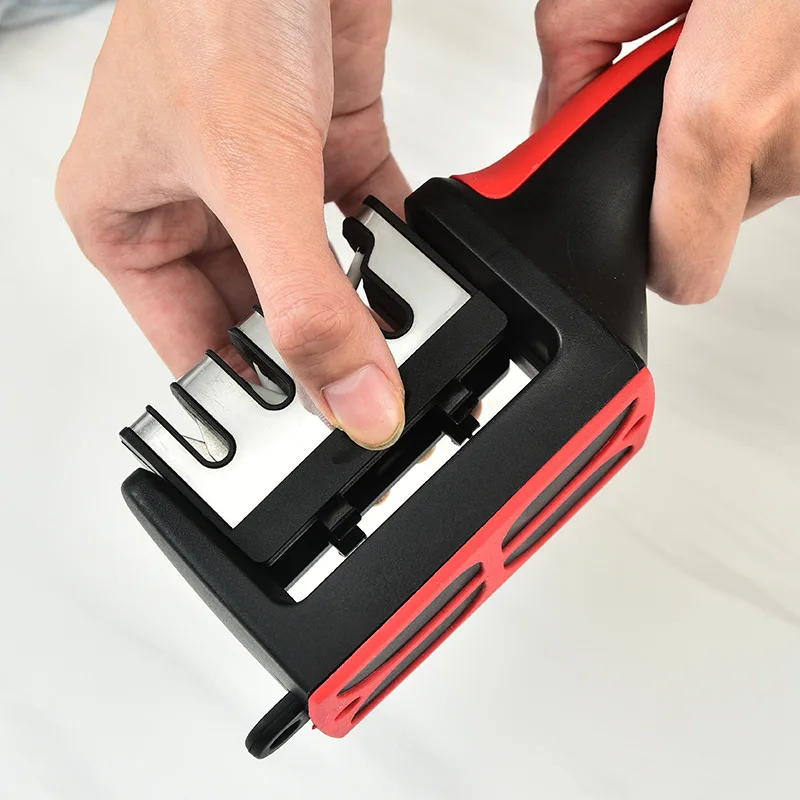 4-stage kitchen knife sharpener – multi-purpose handheld sharpening tool 4