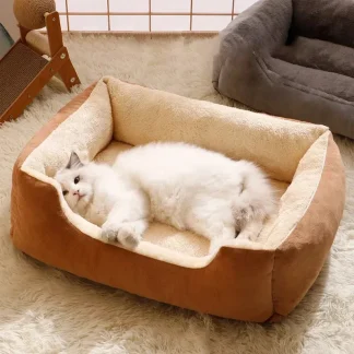 Soft Plush Cat Bed Cushion – Cozy Sleeping Mat for Cats and Small Dogs 4