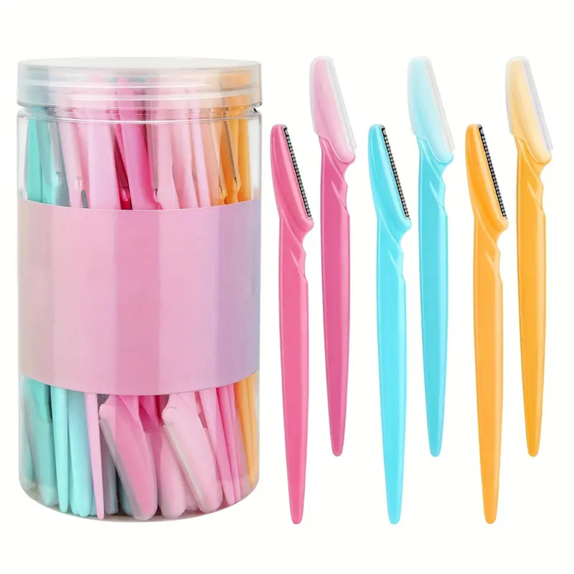 Eyebrow & Face Razor Set (5/10/30/40 Pcs) – Safe Hair Trimmer with Protective Cover 1