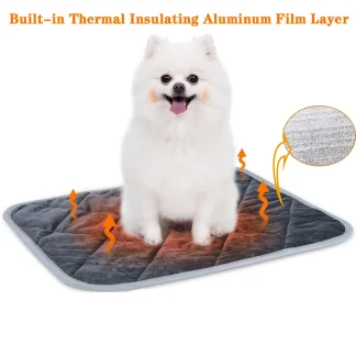 Self-Heating Pet Pad for Dogs & Cats – Warm, Washable, Non-Slip Crate Mat 1