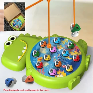 Dinosaur Magnetic Fishing Toy – Montessori Rod Fishing Game 1
