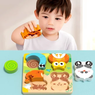 4-in-1 Wooden Animal Puzzle Set for Early Learning 5