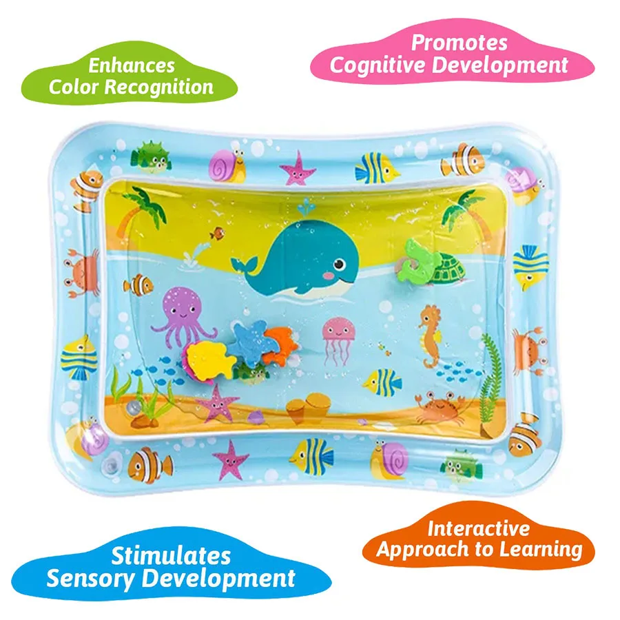 Inflatable Water Play Mat for Tummy Time & Early Development 1