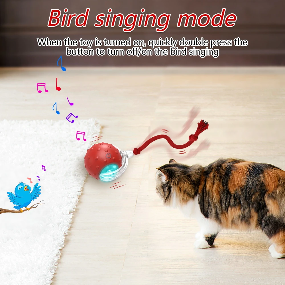 Smart Motion Chirping Cat Ball – Interactive Rolling Toy for Indoor Cats 4
