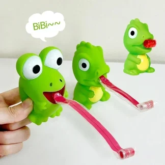 Funny Pinch Frog & Dinosaur Tongue Fidget Toy for Kids 3