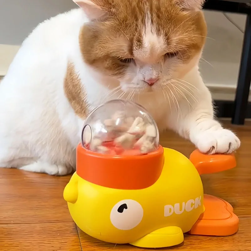 Interactive Duck Pet Feeder Puzzle – Treat Dispensing Training Toy 2