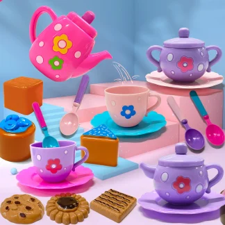 Tea Party Play Set – 19-Piece Pretend Tea & Cookies Set 1