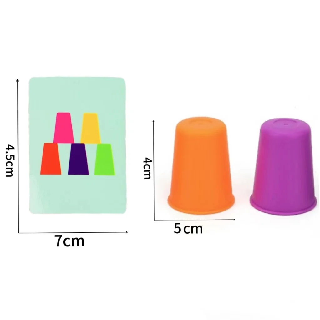 Mini Stack Cup Game – Montessori Color Matching & Speed Challenge 5