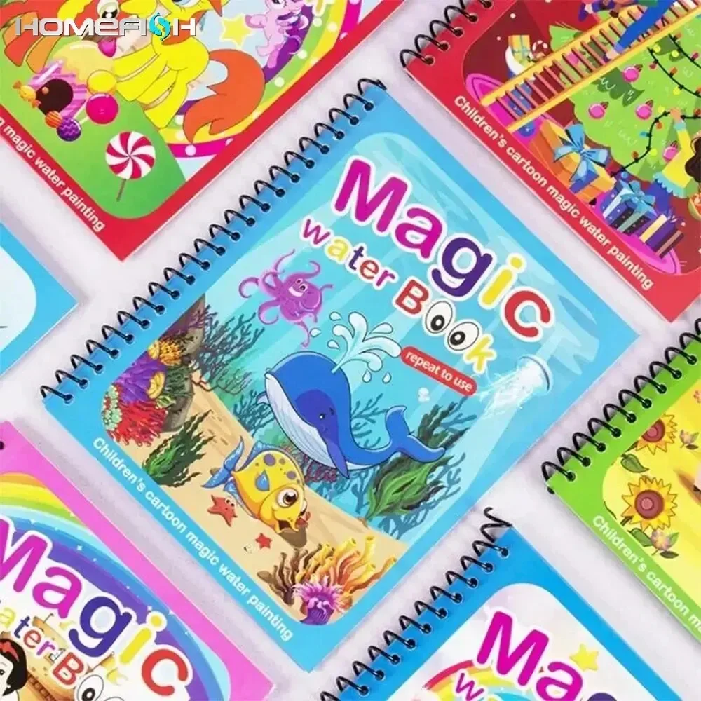 Magic Water Drawing Book – Reusable Coloring Fun for Kids 2