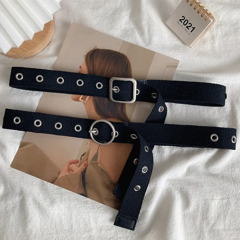 Perforated Canvas Belt – Women’s Street-Style Jeans Essential 5