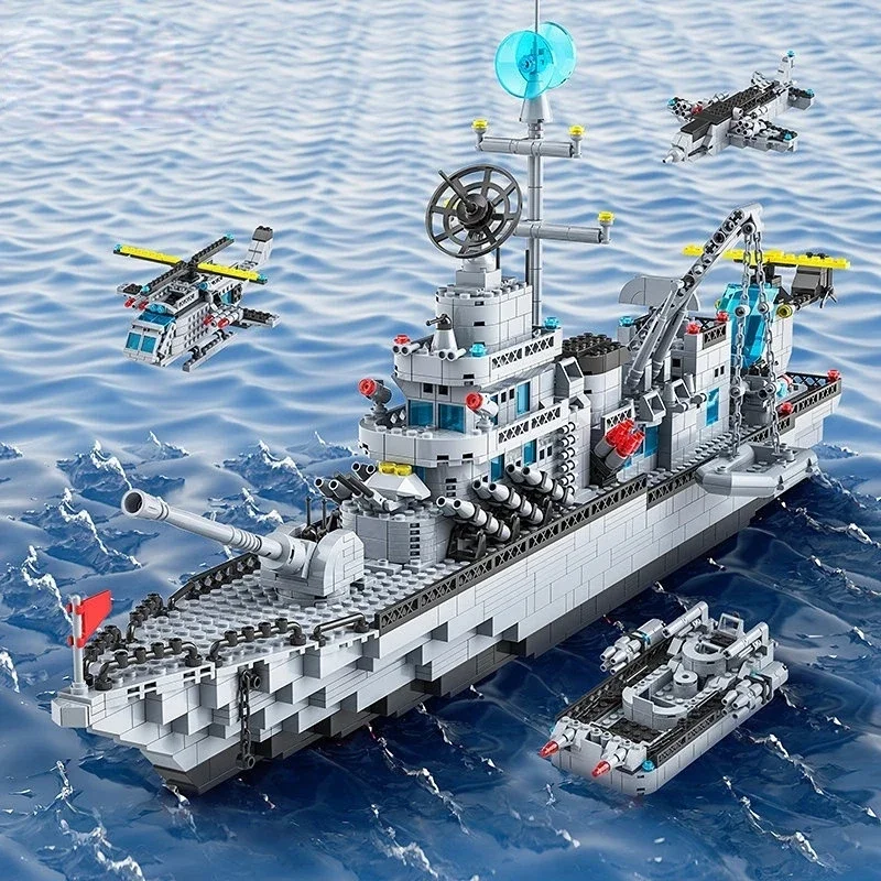 1560 PCs Navy Warship Building Blocks Set 3