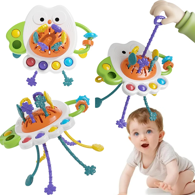 Owl Pull-String Montessori Sensory Toy 1