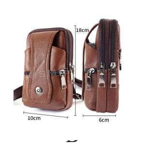 Genuine Leather Waist Bag – Large Capacity Multifunction Fanny Pack 3