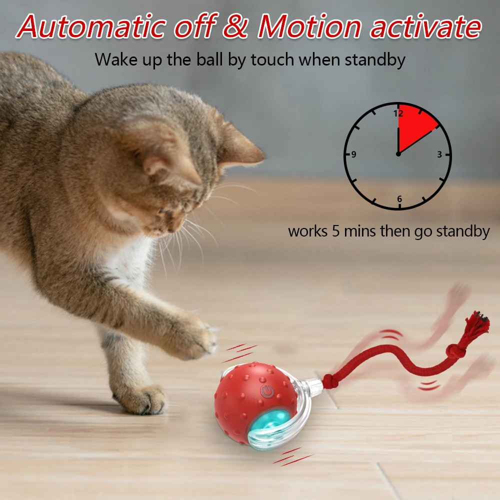 Smart Motion Chirping Cat Ball – Interactive Rolling Toy for Indoor Cats 3