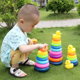 Montessori Rolling Duck Stacking Tower 2