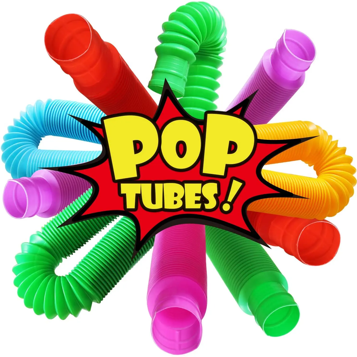 Mini Pop Tube Sensory Fidget Toy – 4 Pack Colorful Stress Relief 3