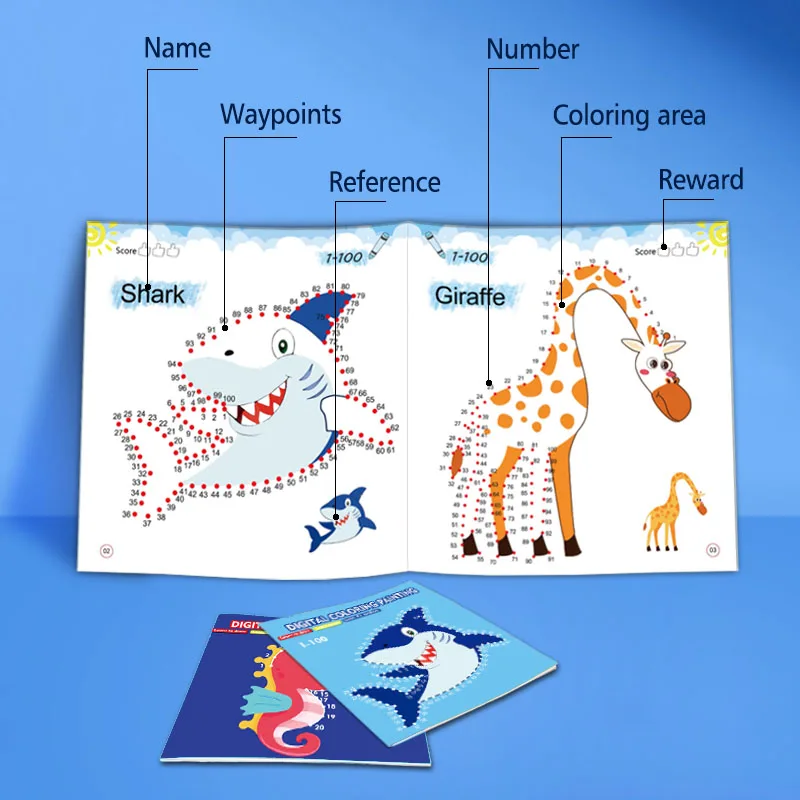 Kids Doodle Coloring & Number Learning Book 4