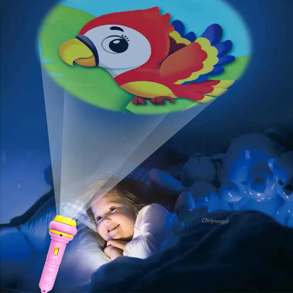 Kids Cartoon Projector Flashlight with 80 Images 2