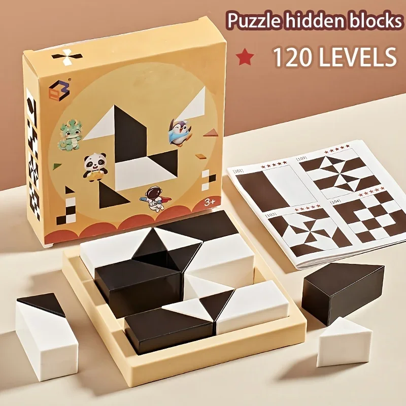 120-Level Hidden Block Puzzle – Logic & Spatial Thinking Toy for Kids 6+ 1