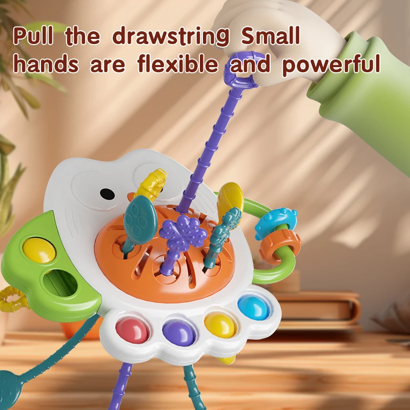 Owl Pull-String Montessori Sensory Toy 5