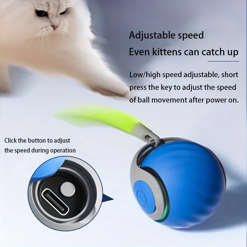 Smart Interactive Rolling Ball Toy for Cats 2