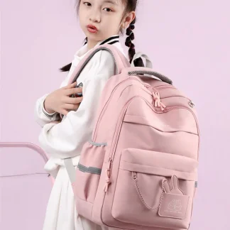 Large Capacity Purple School Backpack for Girls – Primary Student Bookbag-Unisex 5