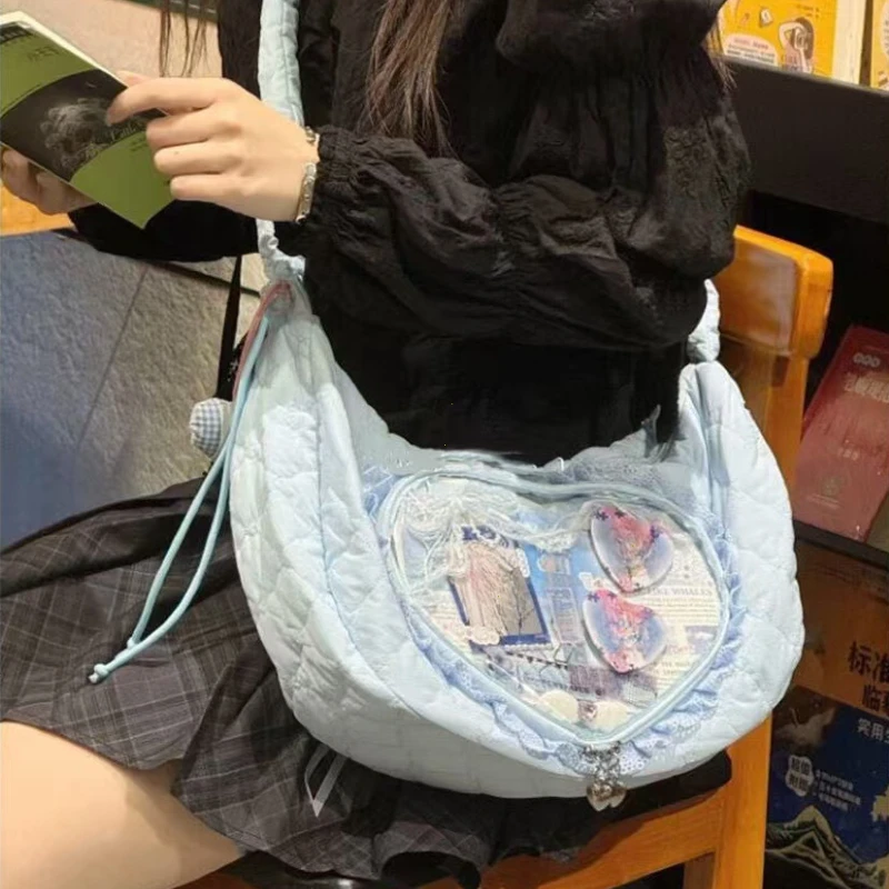 Pink Pleated Heart Ita Shoulder Bag – Sweet Lolita Style 5