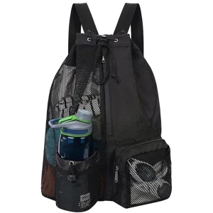 Mesh Drawstring Backpack with Wet Pocket- Swim bag 10