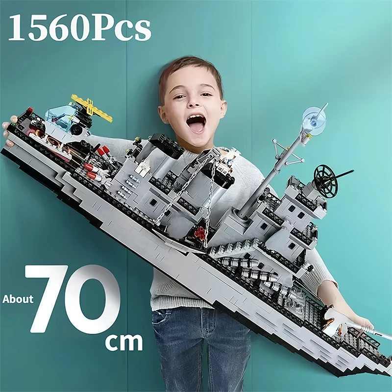 1560 PCs Navy Warship Building Blocks Set 1