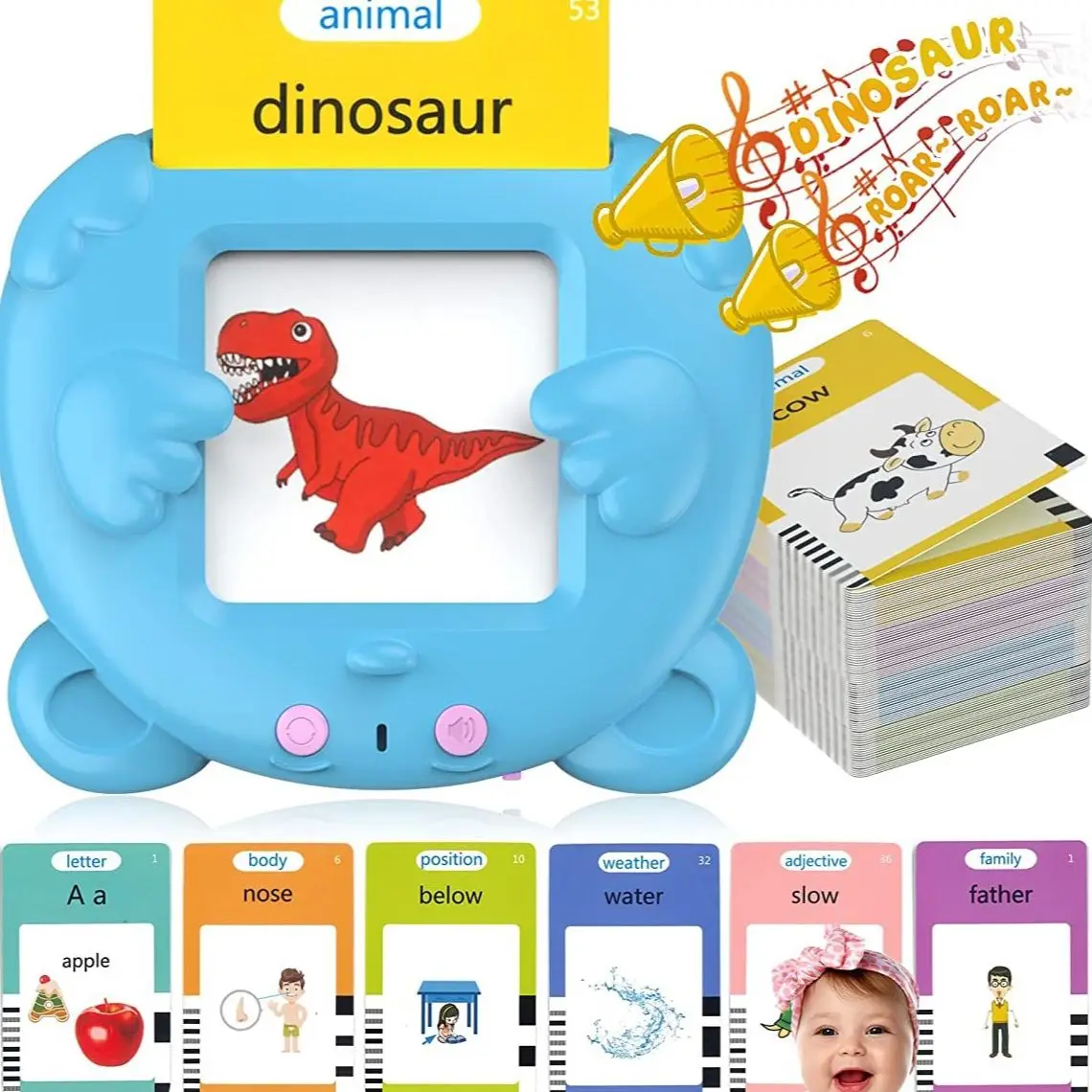 Talking Flash Cards Learning Set – Interactive Reading Toy for Kids 6