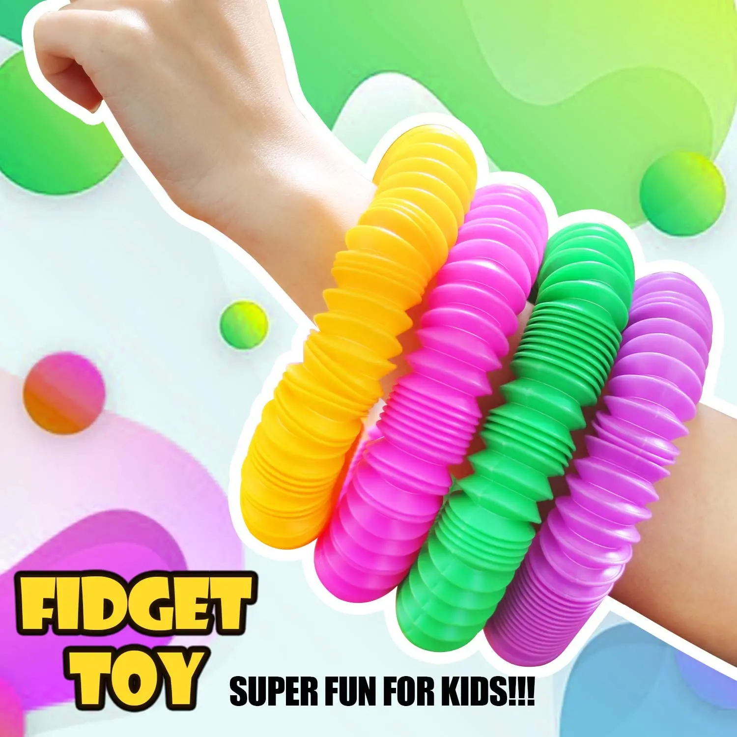 Mini Pop Tube Sensory Fidget Toy – 4 Pack Colorful Stress Relief 6