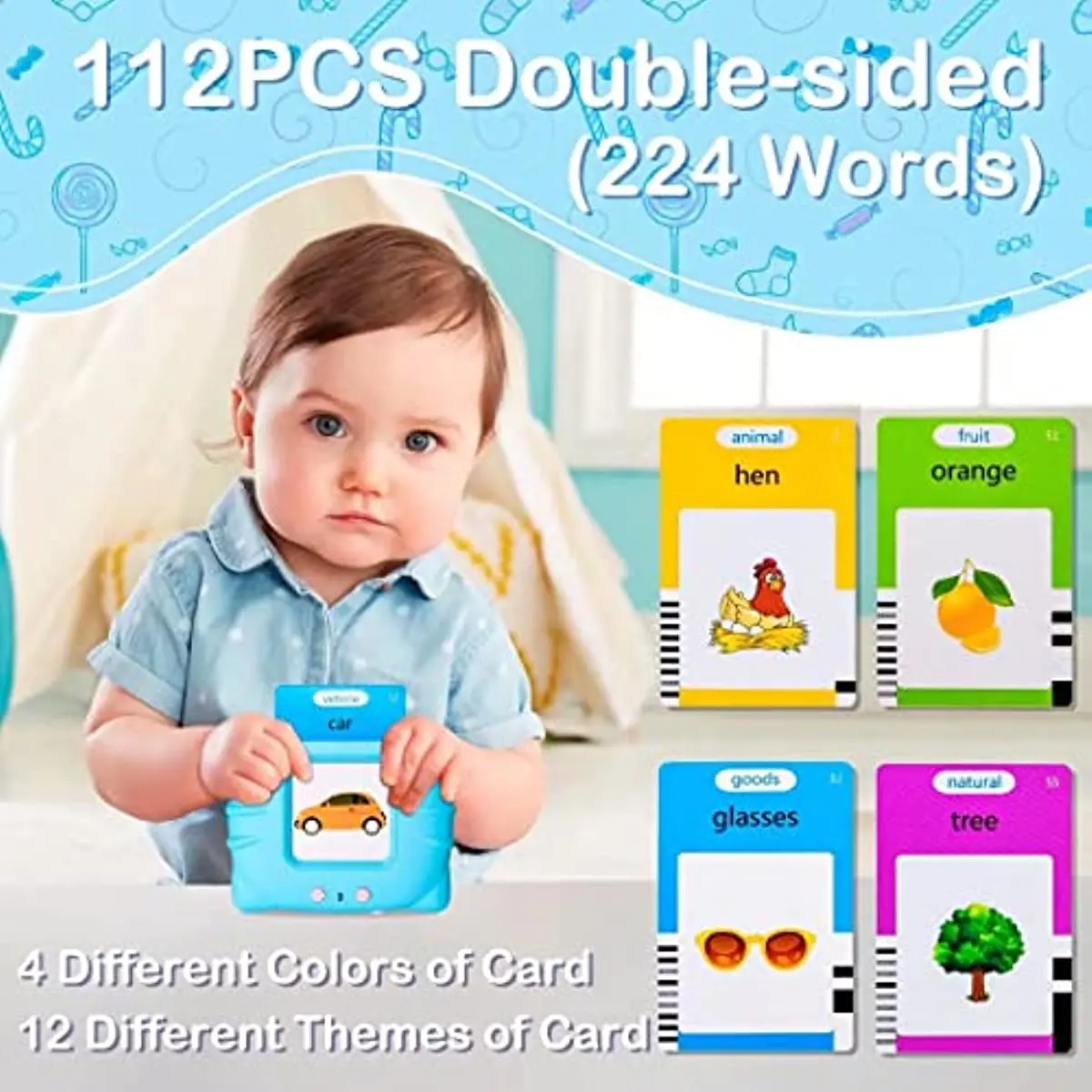 Talking Flash Cards Learning Set – Interactive Reading Toy for Kids 2
