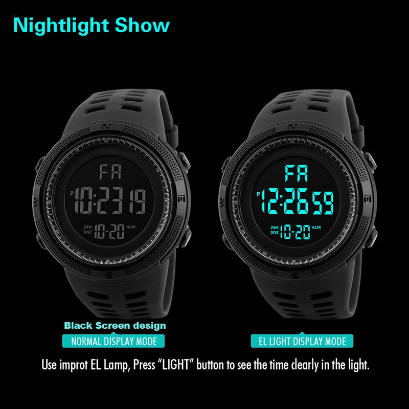 Military Sports Digital Watch – LED Multifunction Waterproof Wristwatch 6