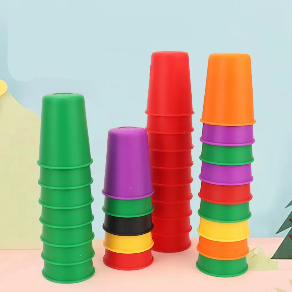 Mini Stack Cup Game – Montessori Color Matching & Speed Challenge 2