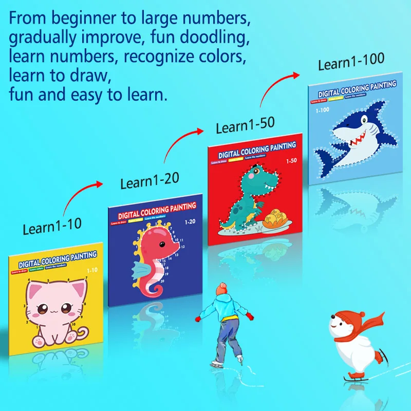Kids Doodle Coloring & Number Learning Book 5