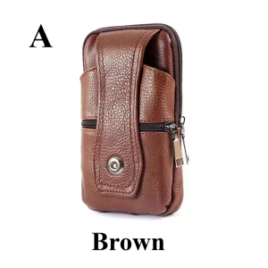 Genuine Leather Waist Bag – Large Capacity Multifunction Fanny Pack 8